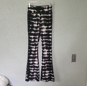 No Boundaries Monochrome Tie-Dye Flare Pants